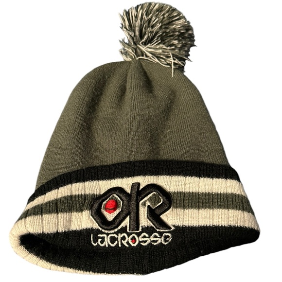 Men’s OR Lacross winter hat black and grey. OS. GUC - Picture 1 of 2